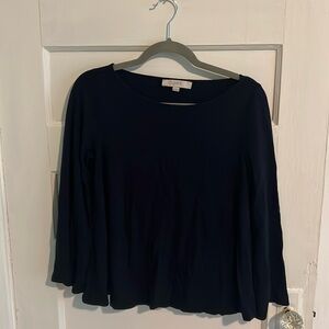 Loft Navy Swing Sleeve Shirt